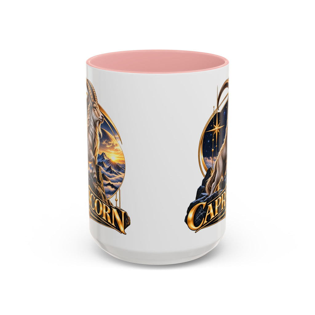 Capricorn Zodiac Coffee Mug — Astrological Goat Accent Mug (11/15oz)