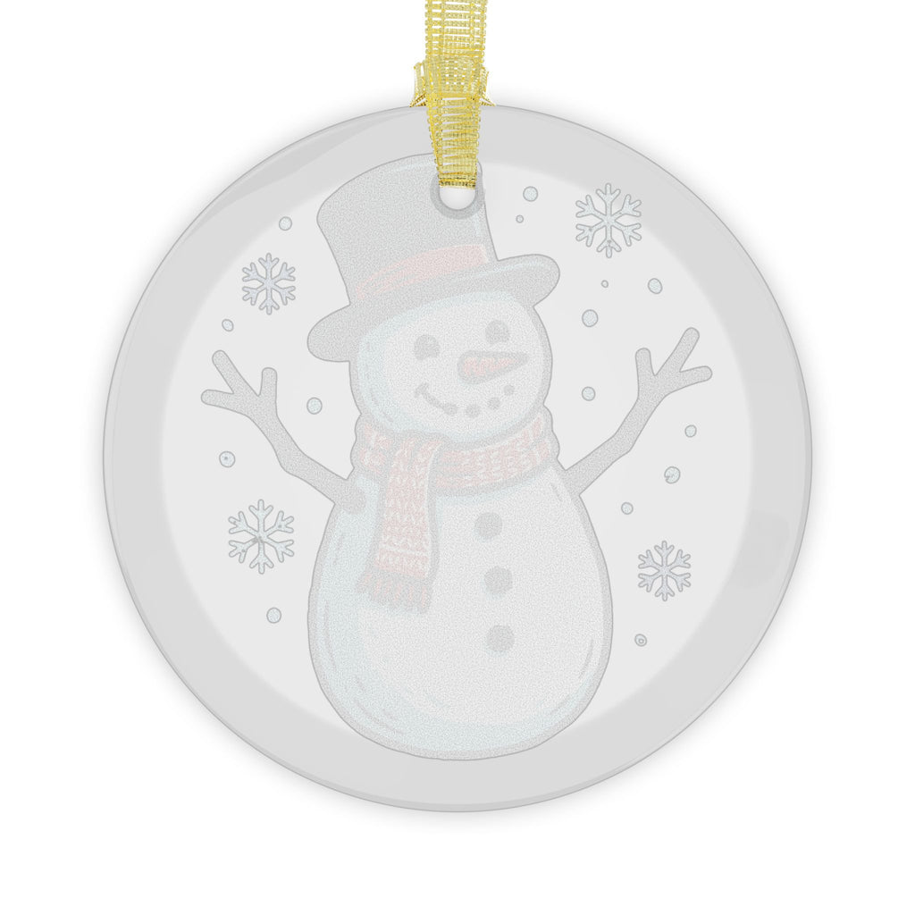 Snowman Glass Ornament