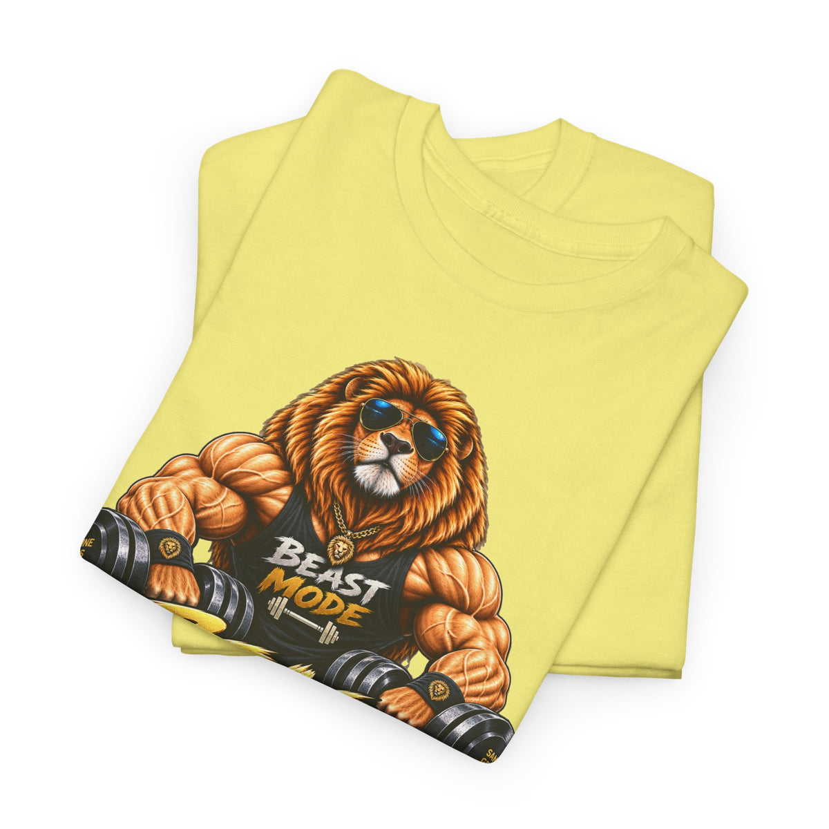 Beast Mode Lion T-Shirt — Workout Gym Fitness Tee