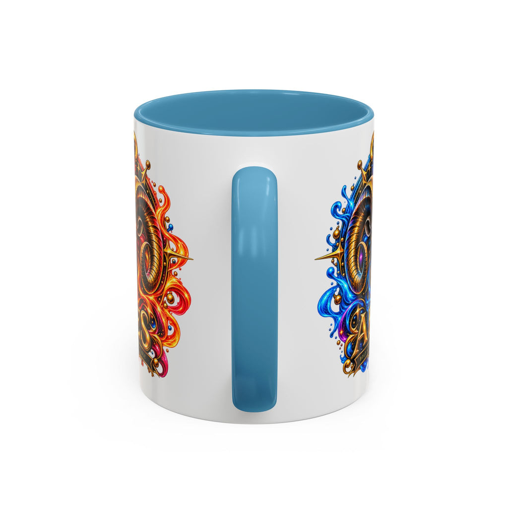 Aries Zodiac Coffee Mug — Colorful Ram Astrology Accent Mug (11/15oz)