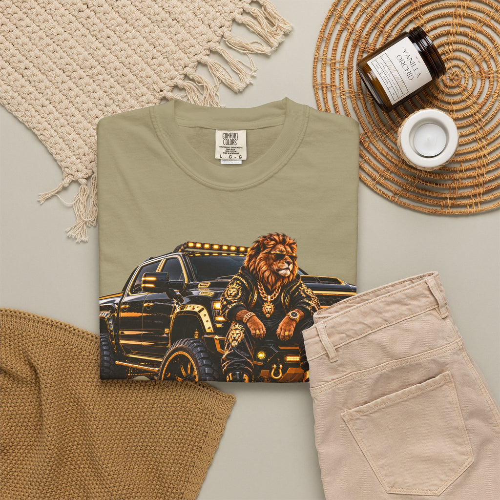 Lion Truck Graphic T-Shirt — Bold Off‑Road Crew Tee