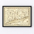 Vintage Map of Connecticut 1795