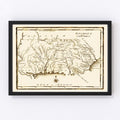 Vintage Map of Georgia 1795