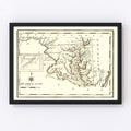Vintage Map of Pennsylvania 1795