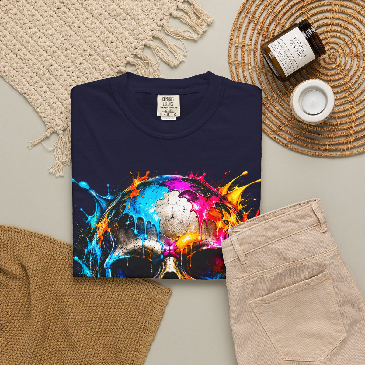Color Splash Skull T-Shirt