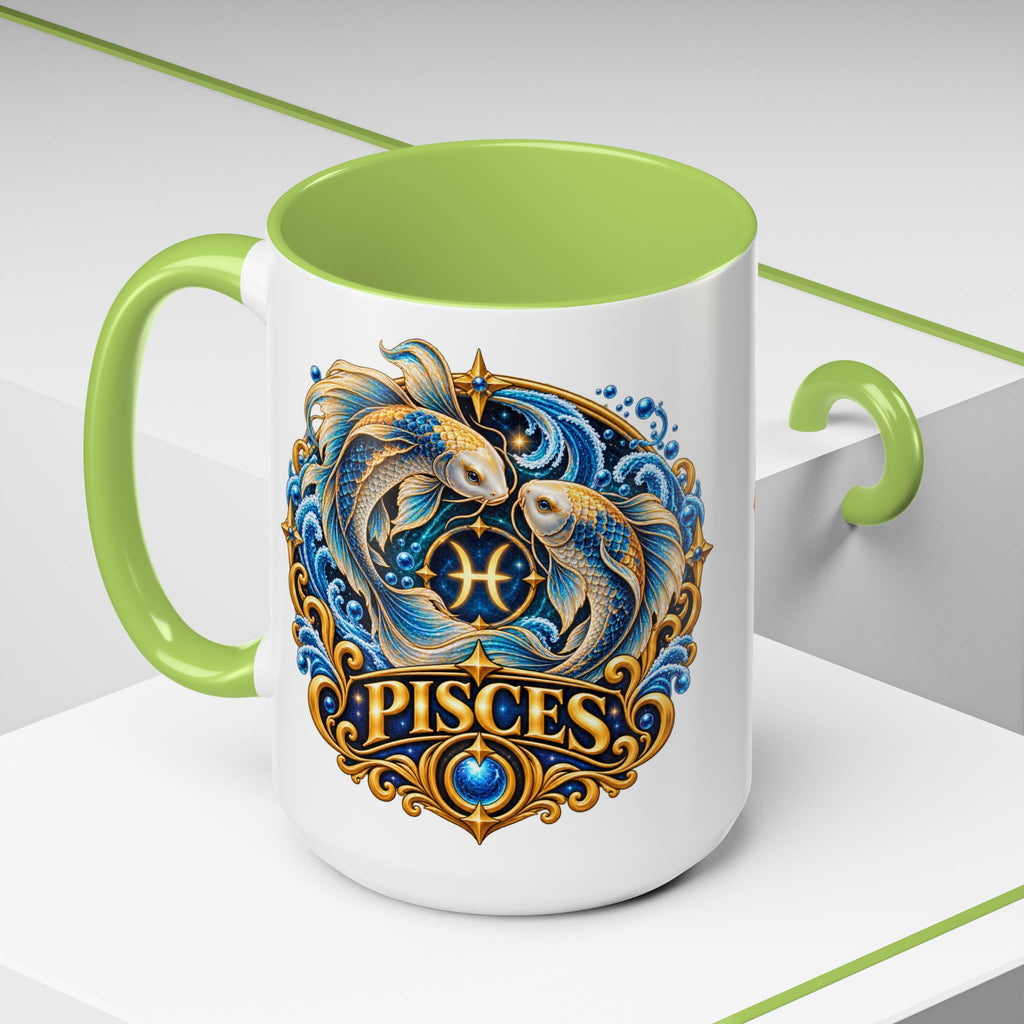 Pisces Zodiac Coffee Mug — Decorative Accent Astrology Mug (11/15oz)