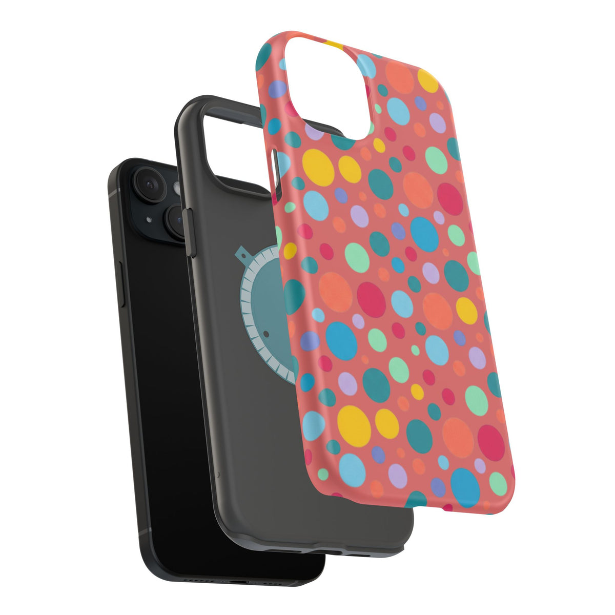 Colorful Polka Dot Magnetic Phone Case — Impact-Resistant, Vibrant Retro Dots