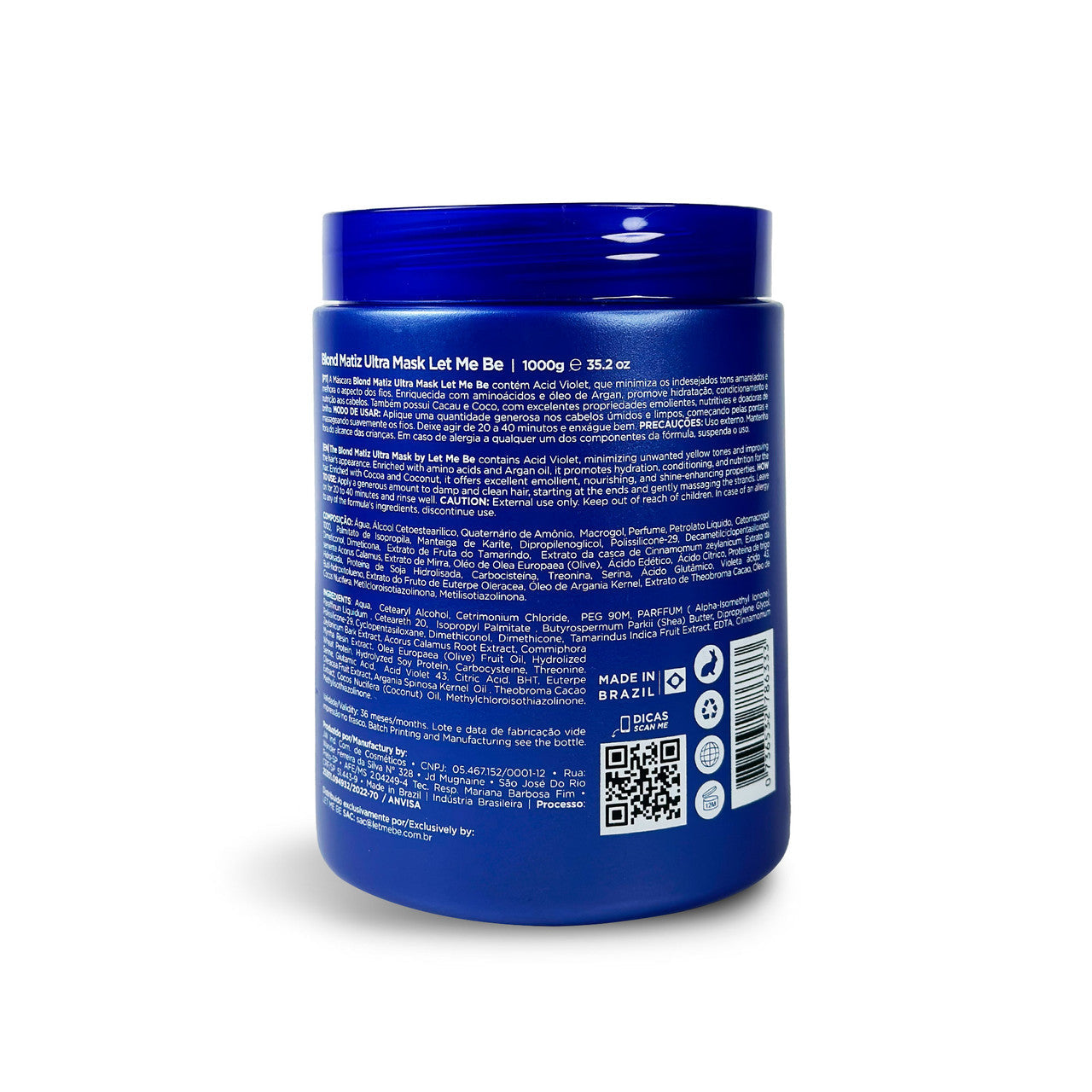 Let Me Be Platinum Blond Toning Hair Mask Repair, Smooth, Anti-Yellow