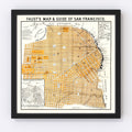 Vintage Map of San Francisco, California 1882