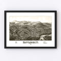 Vintage Map of Brattleboro, Vermont 1886
