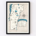 Vintage Map of Vermont 1931