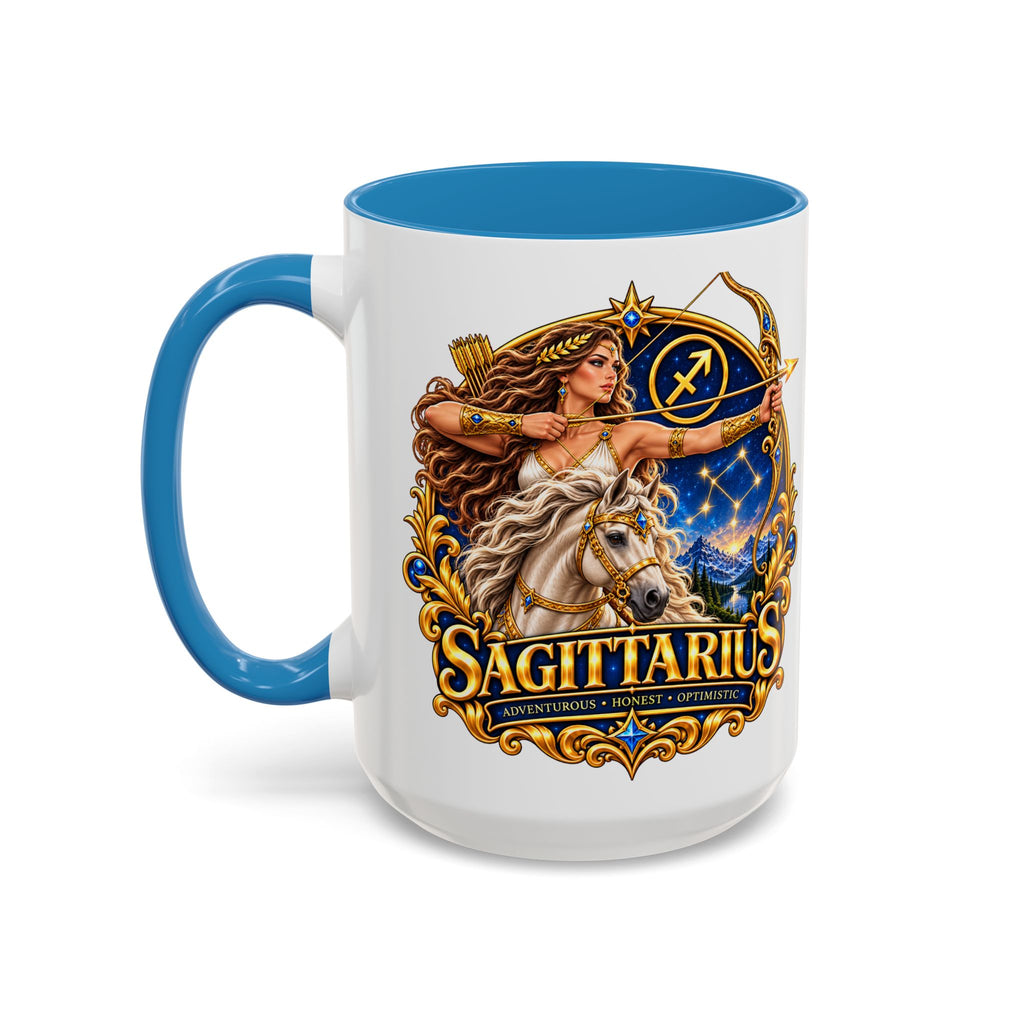 Sagittarius Accent Coffee Mug — Zodiac Archer Design (11/15oz)