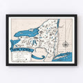 Vintage Map of New York 1931