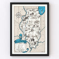 Vintage Map of Illinois 1931