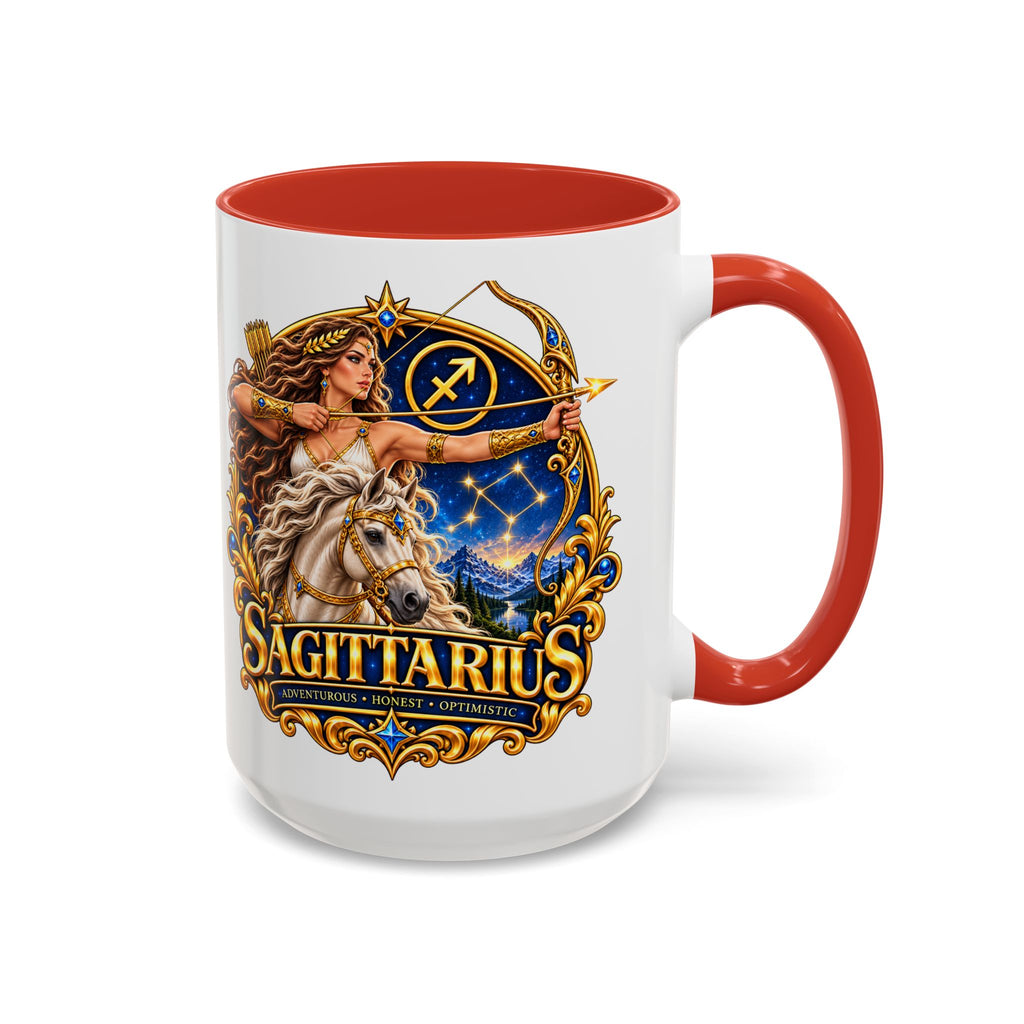 Sagittarius Accent Coffee Mug — Zodiac Archer Design (11/15oz)