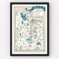 Vintage Map of Utah 1931