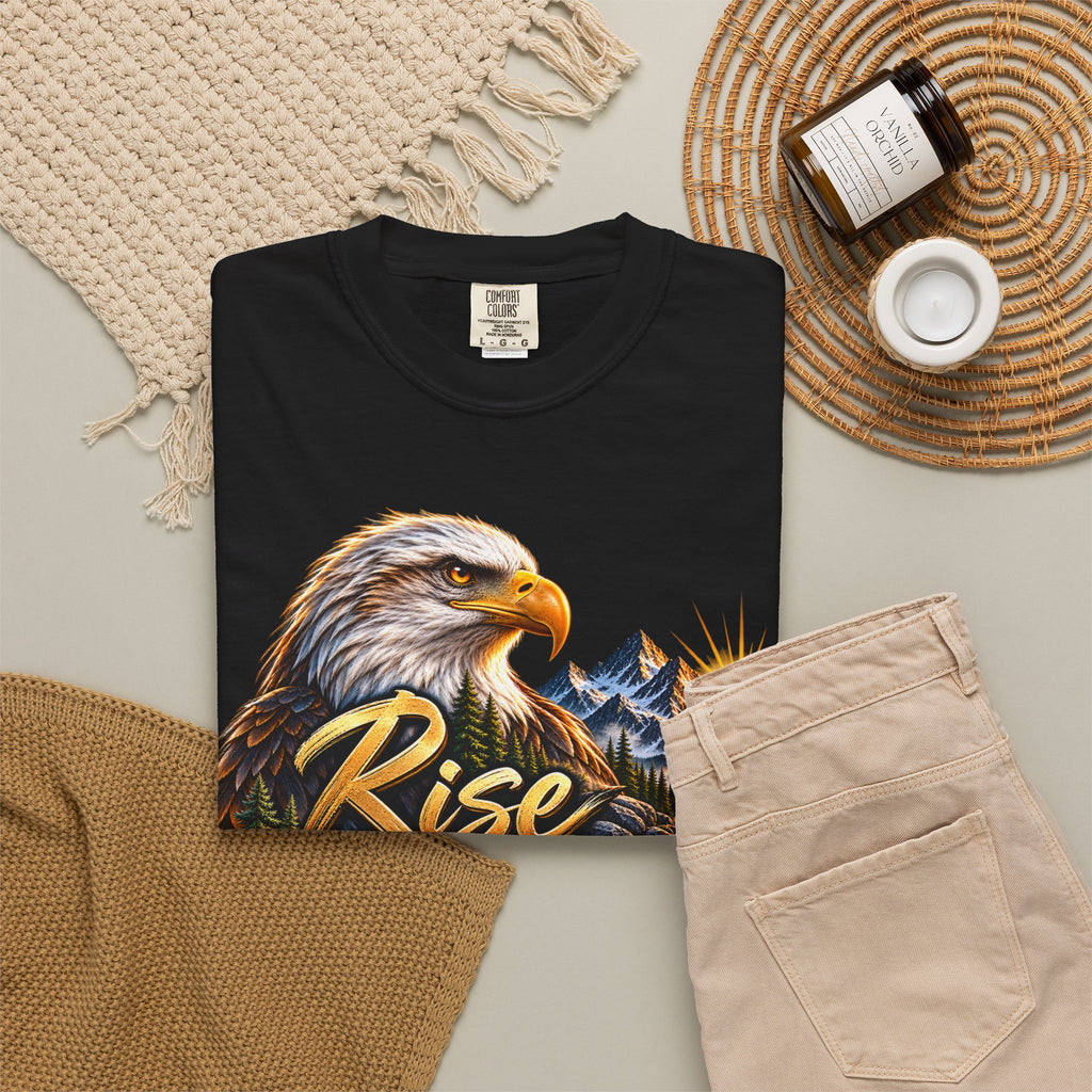 Rise Stronger Every Day Eagle T-Shirt — Motivational Nature Graphic Tee
