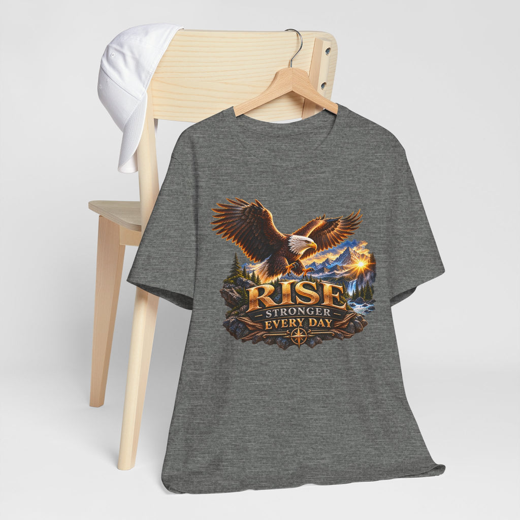 Rise Stronger Every Day Eagle T-Shirt — Inspirational Outdoors Graphic Tee