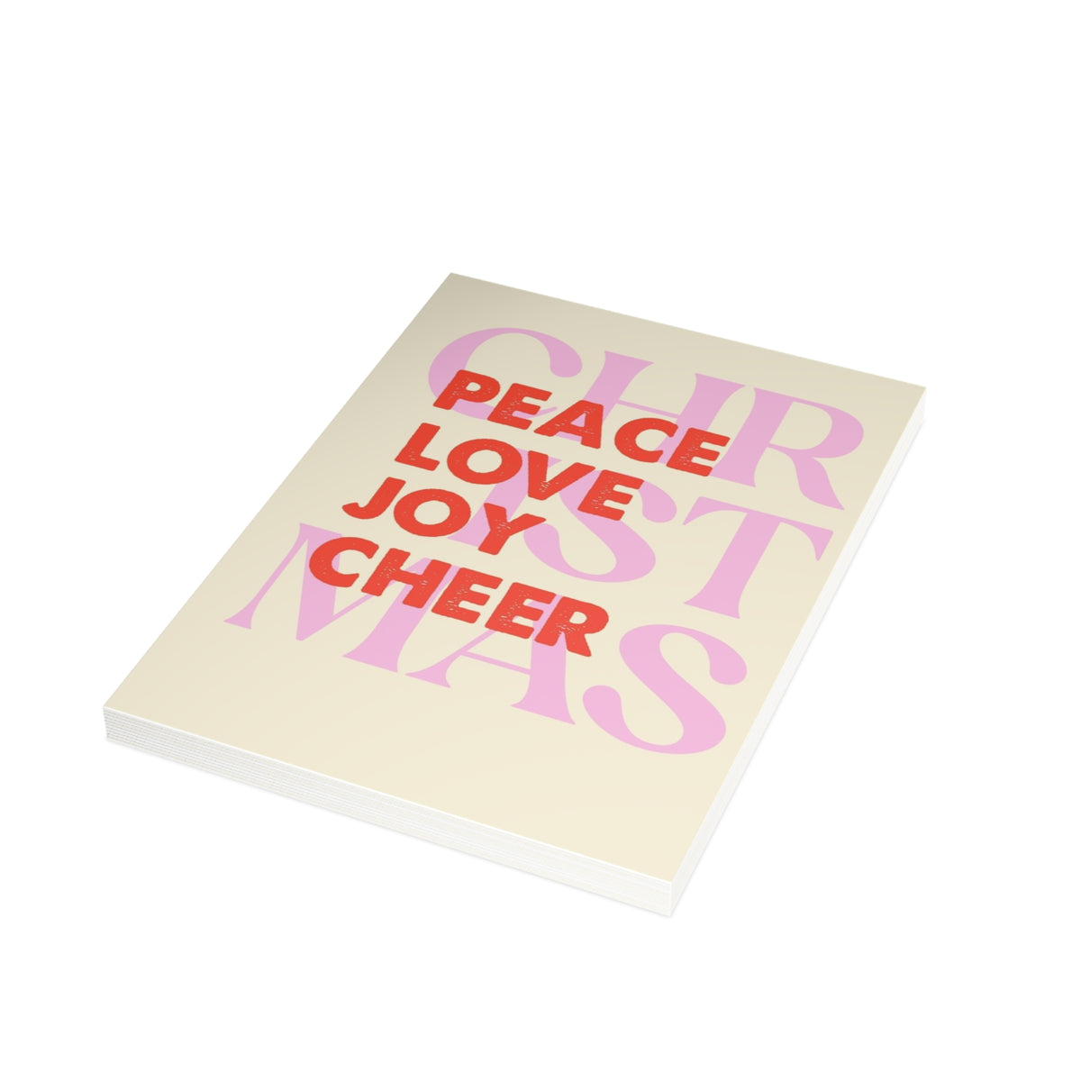 Christmas Peace Love Cheer Postcard Bundles (envelopes included)