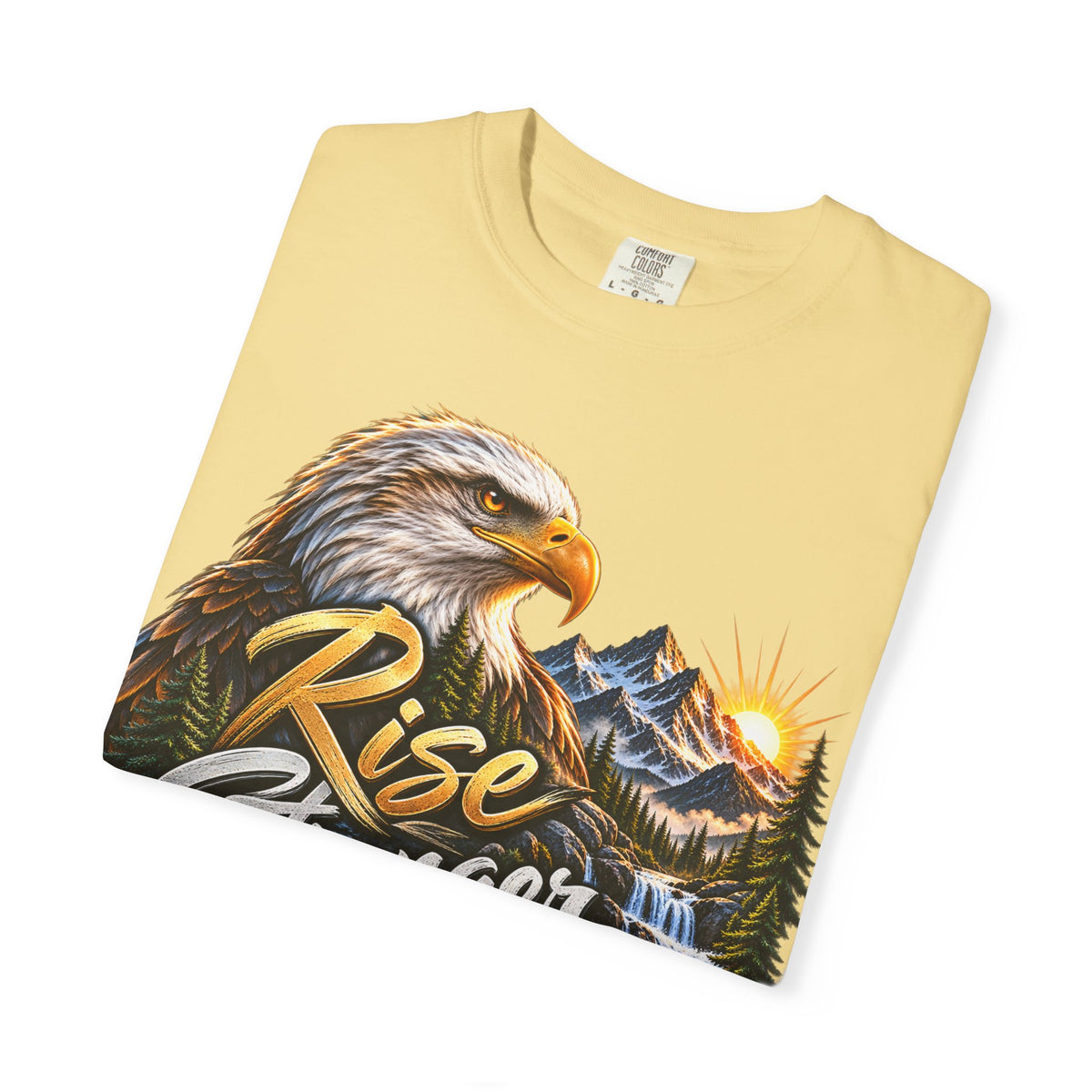 Rise Stronger Every Day Eagle T-Shirt — Motivational Nature Graphic Tee