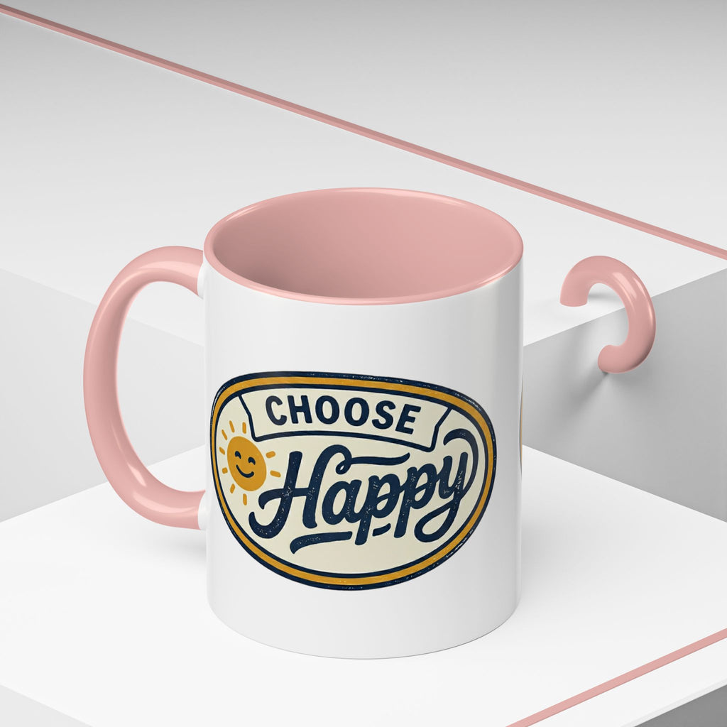 Choose Happy Coffee Mug — Inspirational Ceramic Accent Mug (11/15oz)