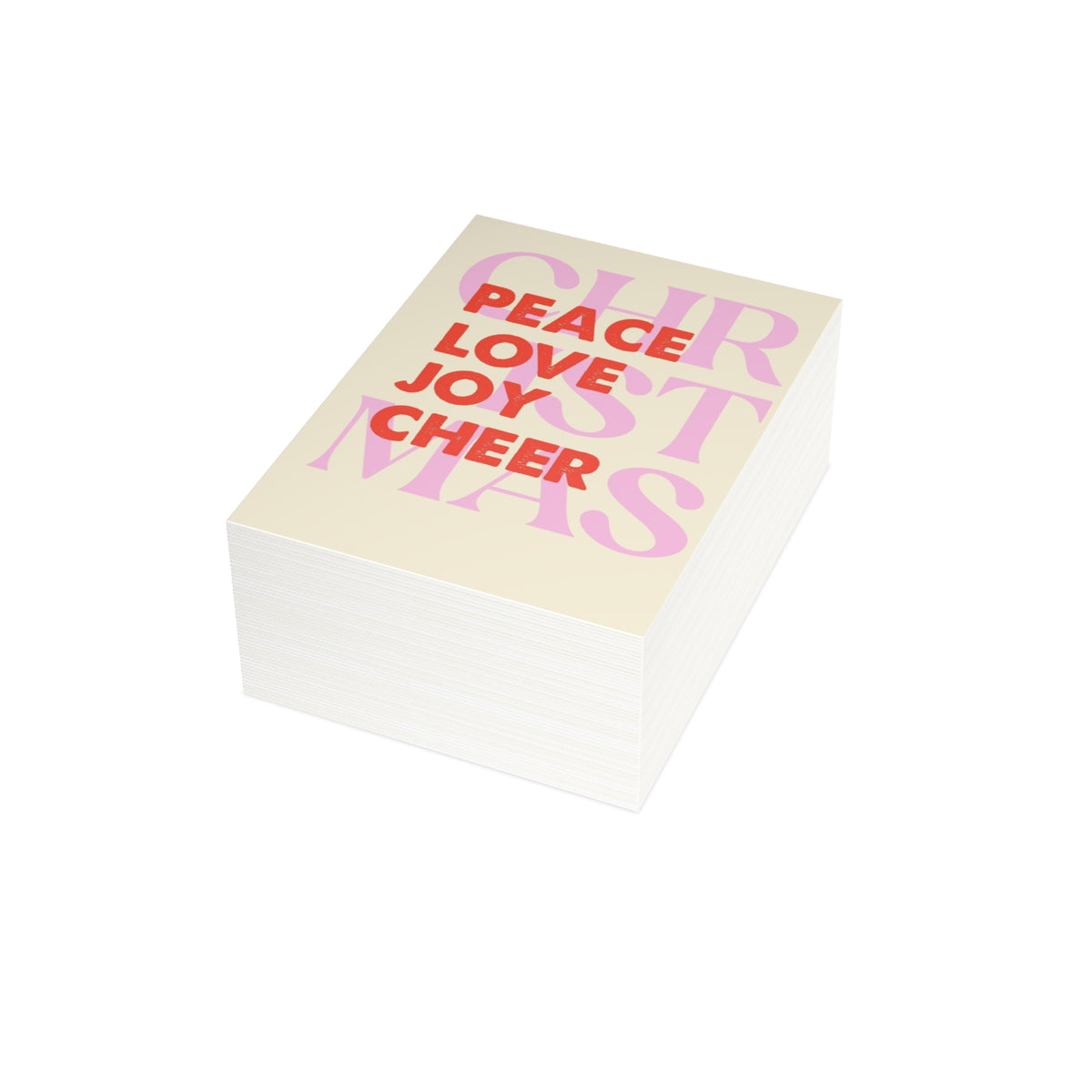 Christmas Peace Love Cheer Postcard Bundles (envelopes included)