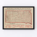 Vintage Map of South Dakota 1906