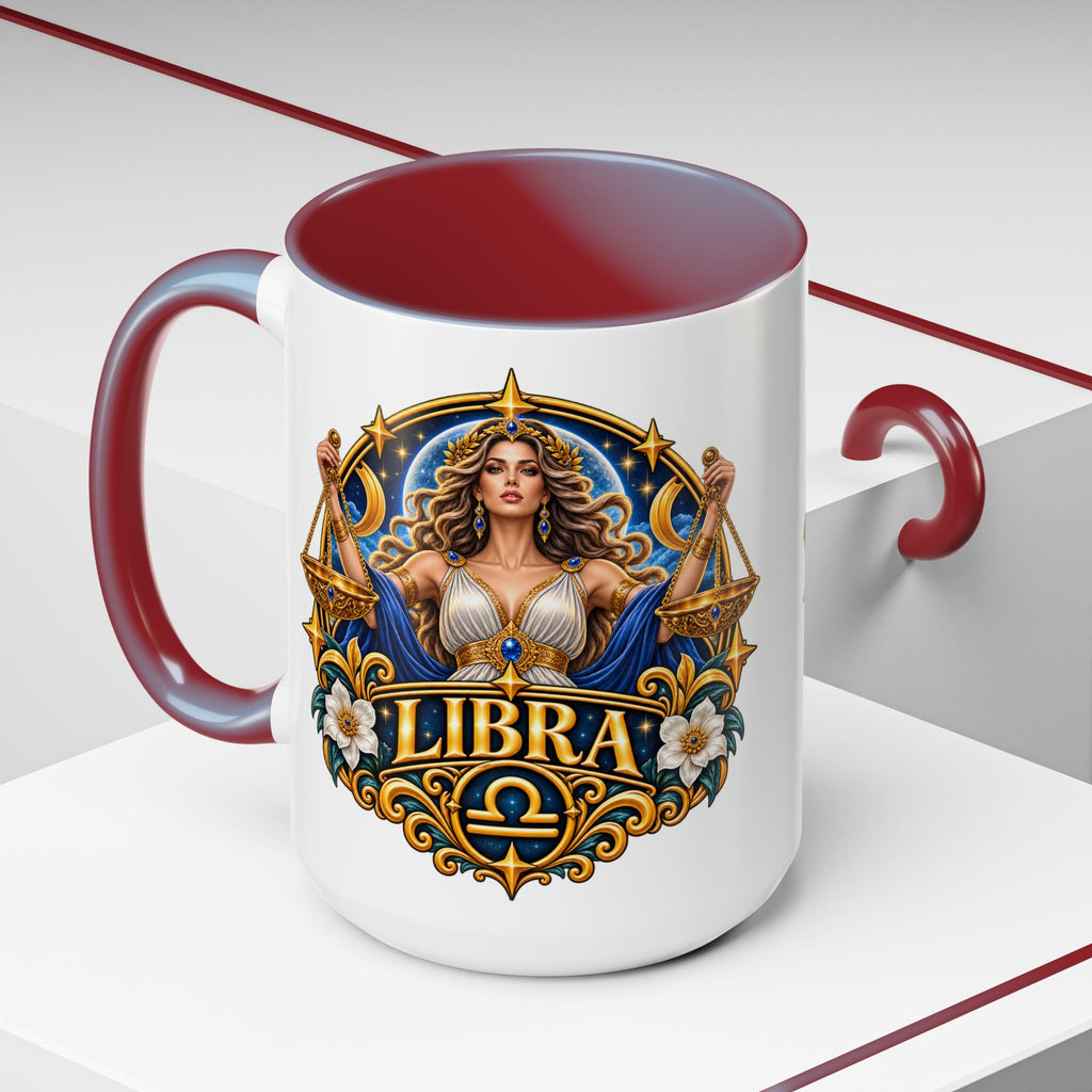 Libra Zodiac Coffee Mug – Elegant Horoscope Astrology Gift (11/15oz)