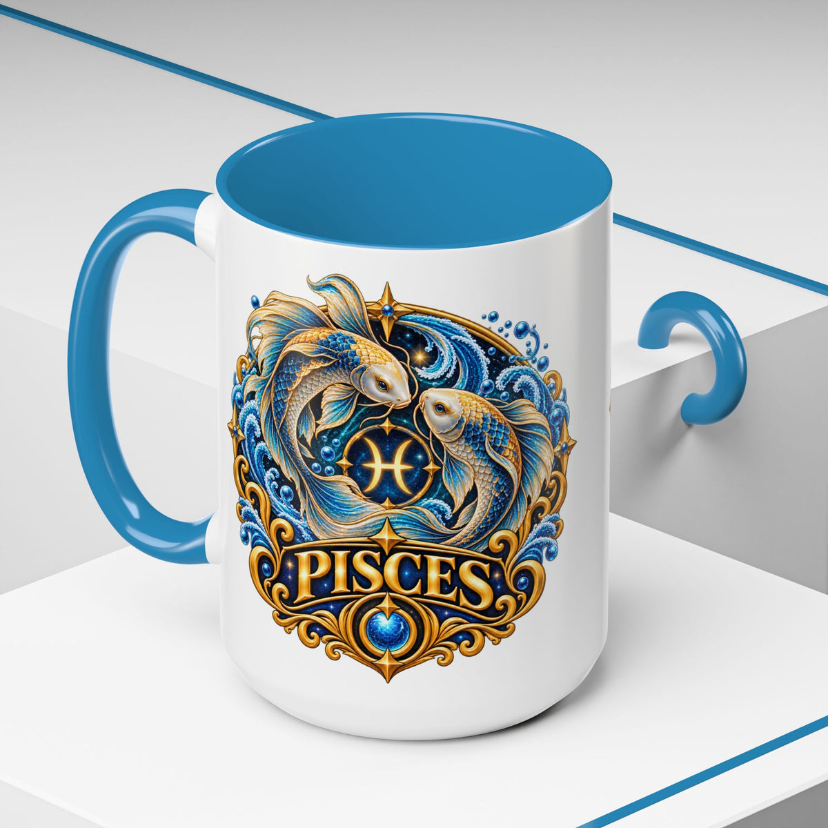 Pisces Zodiac Coffee Mug — Decorative Accent Astrology Mug (11/15oz)