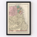 Vintage Map of San Francisco, California 1874