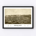 Vintage Map of Amherst, Massachusetts 1886