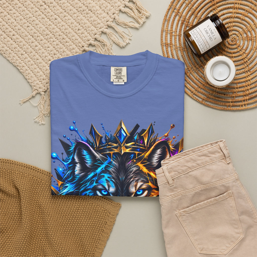 Wolf Head Graphic T-Shirt — Colorful Splash Art Tee