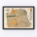 Vintage Map of San Francisco, California 1894