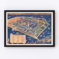 Vintage Map of San Francisco, California 1939