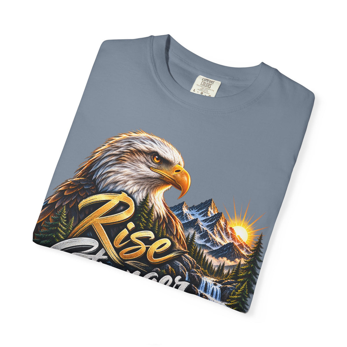 Rise Stronger Every Day Eagle T-Shirt — Motivational Nature Graphic Tee