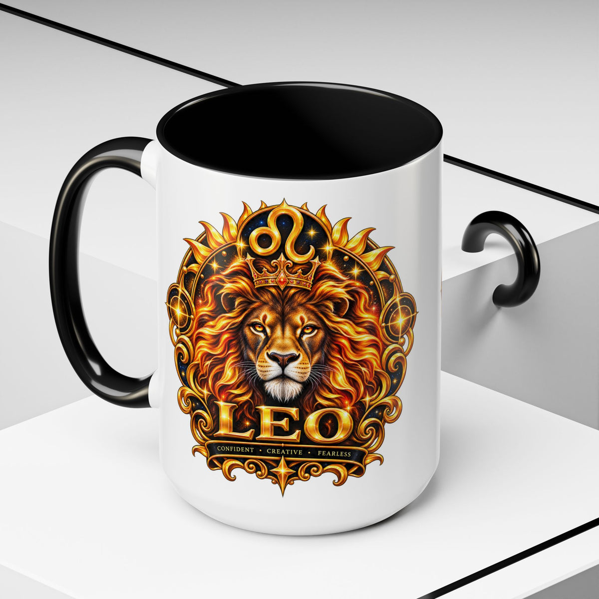 Leo Zodiac Lion Coffee Mug — Astrological Birthday Gift (11/15oz)