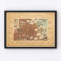 Vintage Map of Greenwich Village, New York 1920