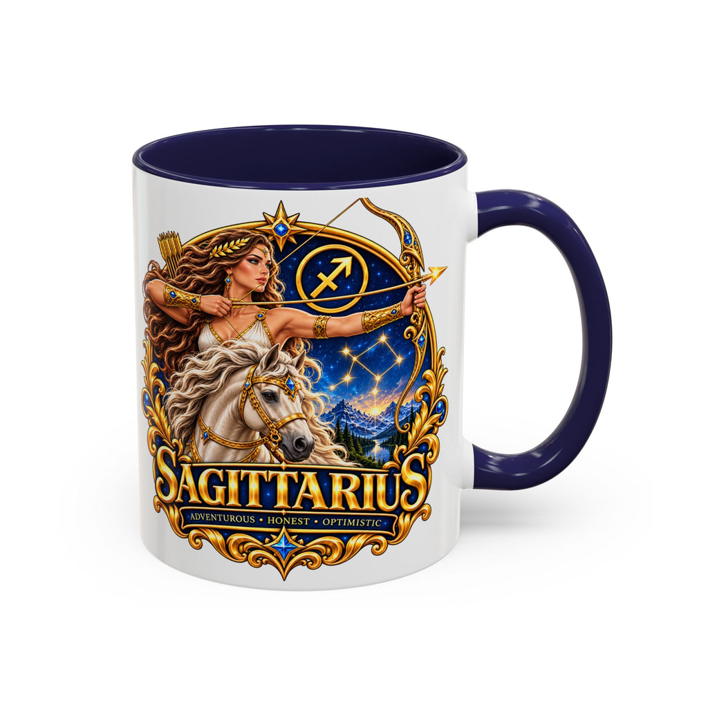 Sagittarius Accent Coffee Mug — Zodiac Archer Design (11/15oz)