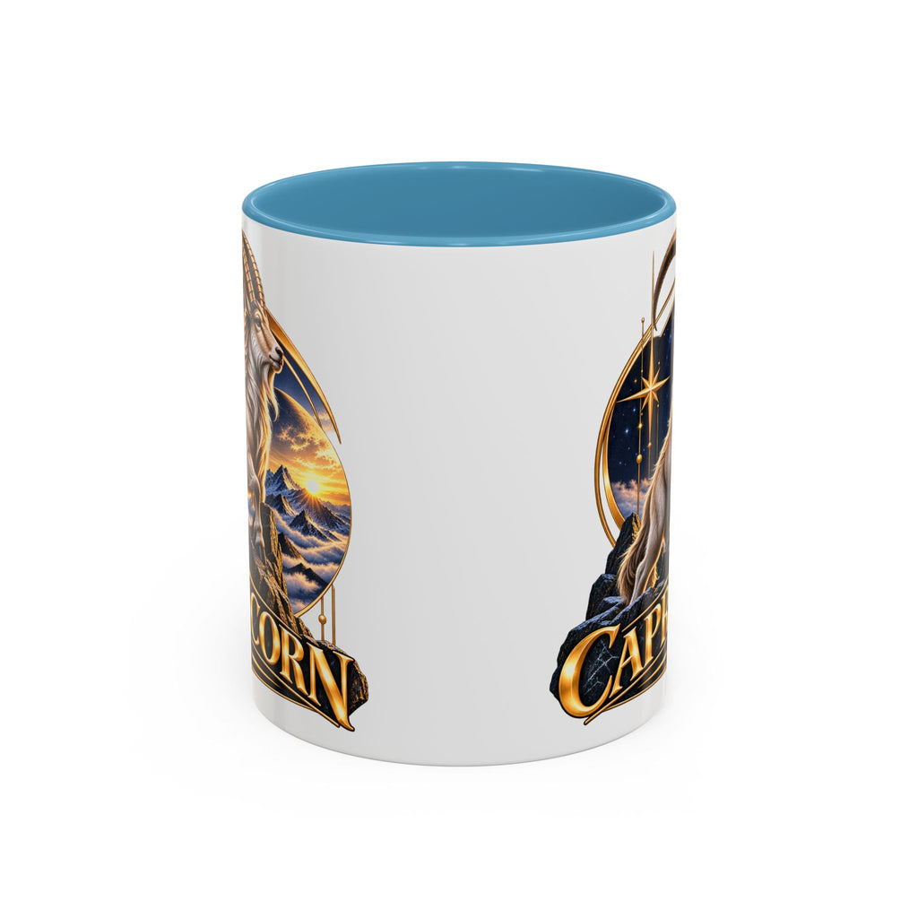 Capricorn Zodiac Coffee Mug — Astrological Goat Accent Mug (11/15oz)