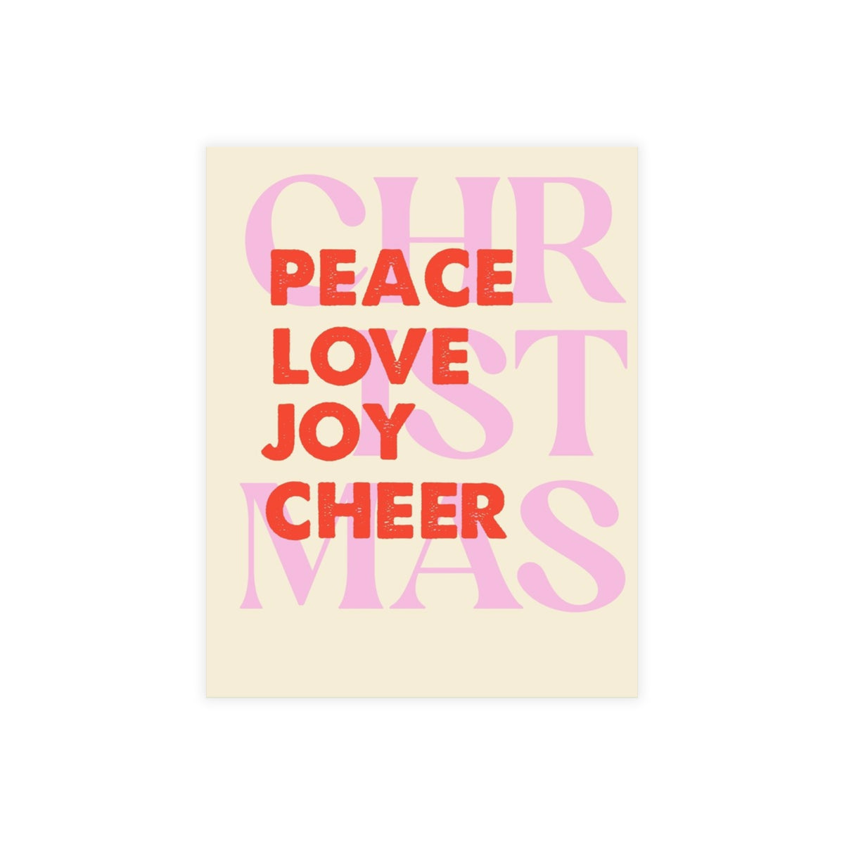 Christmas Peace Love Cheer Postcard Bundles (envelopes included)