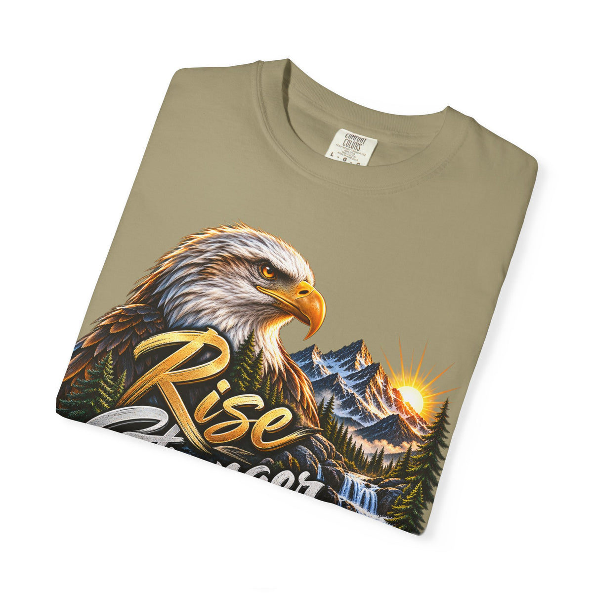 Rise Stronger Every Day Eagle T-Shirt — Motivational Nature Graphic Tee
