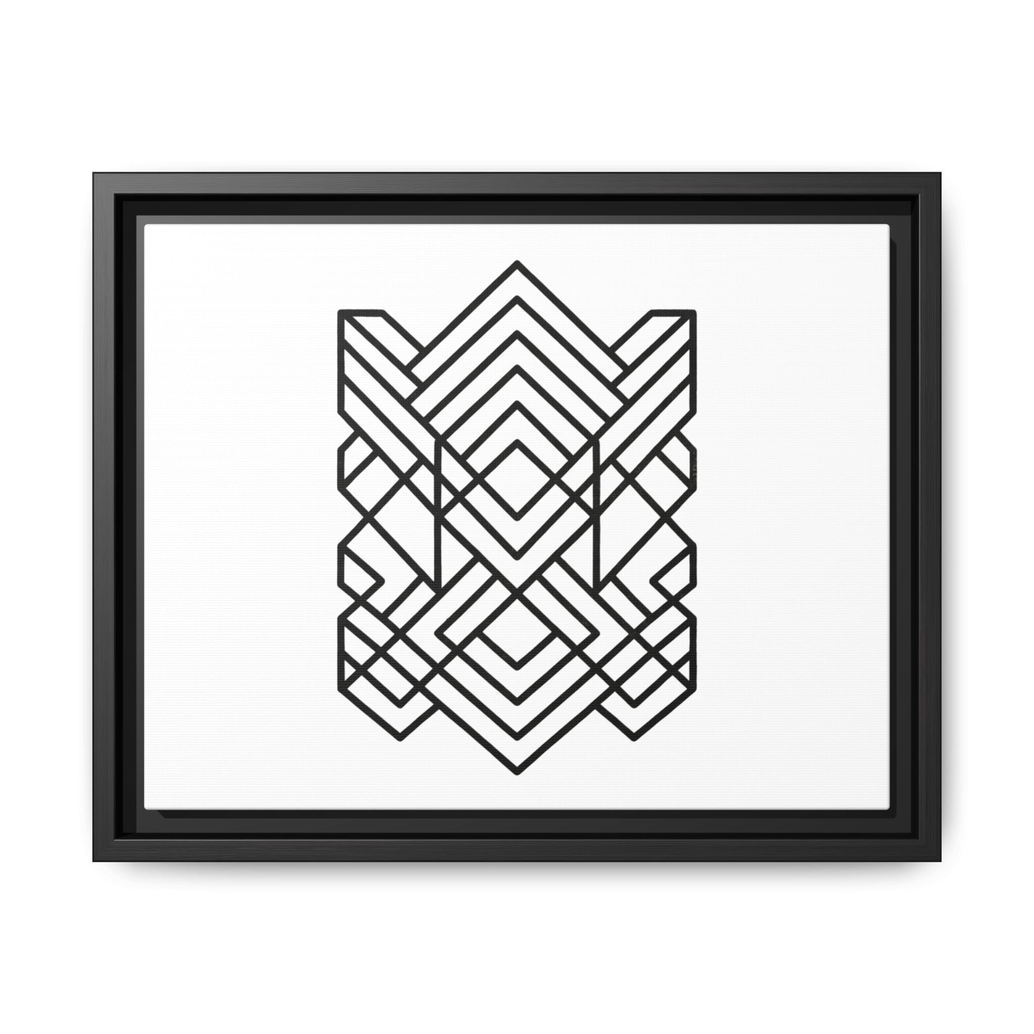 Framed Geometric Art Canvas