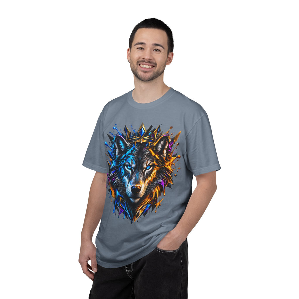 Wolf Head Graphic T-Shirt — Colorful Splash Art Tee