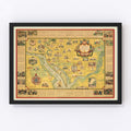 Vintage Map of Washington, DC 1938