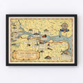 Vintage Map of Washington, DC 1932