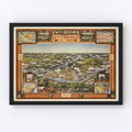 Vintage Map of Pittsburgh, Pennsylvania 1939