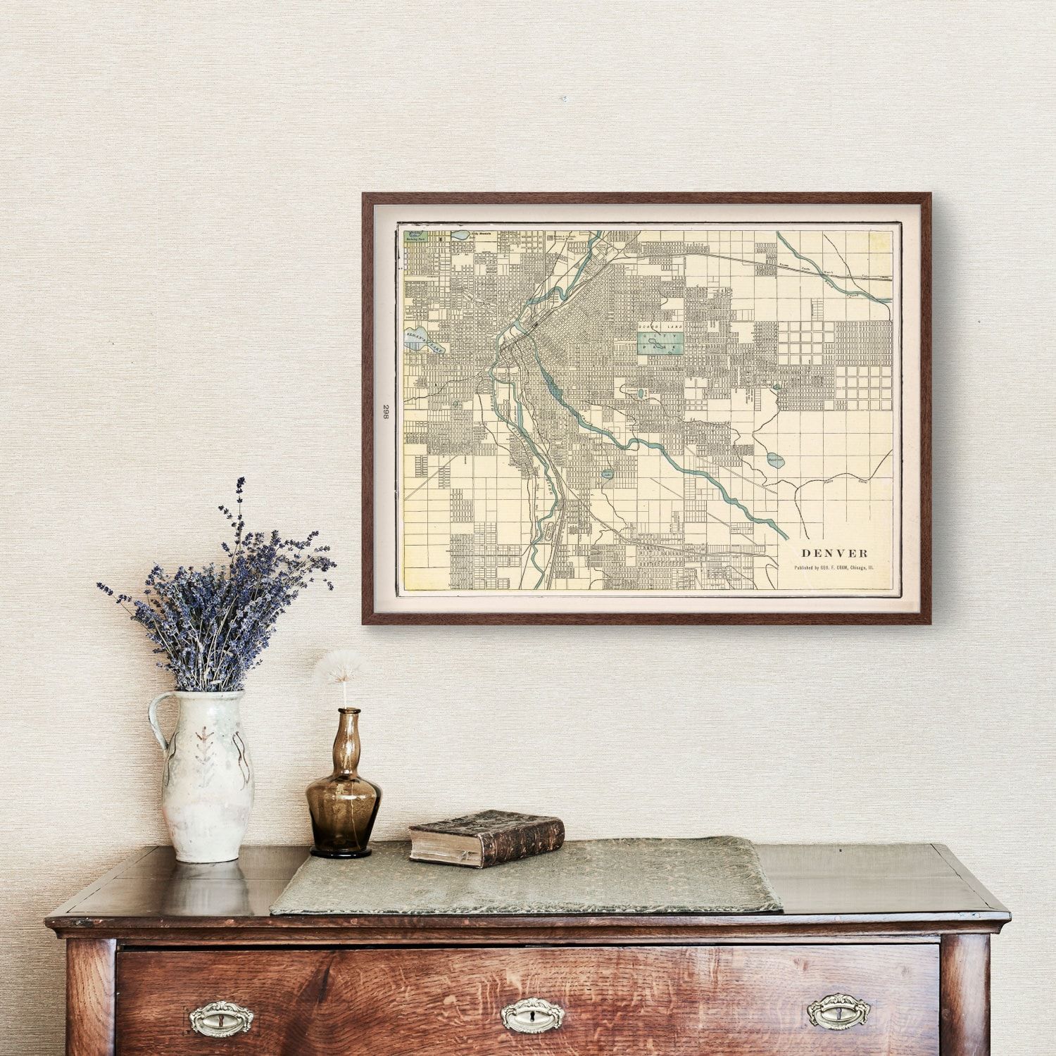 Vintage Map of Denver, Colorado 1901