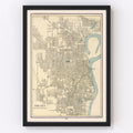Vintage Map of Omaha, Nebraska 1901