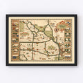 Vintage Map of Kansas City, Missouri 1930