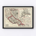 Vintage Map of Santa Cruz County, California 1914